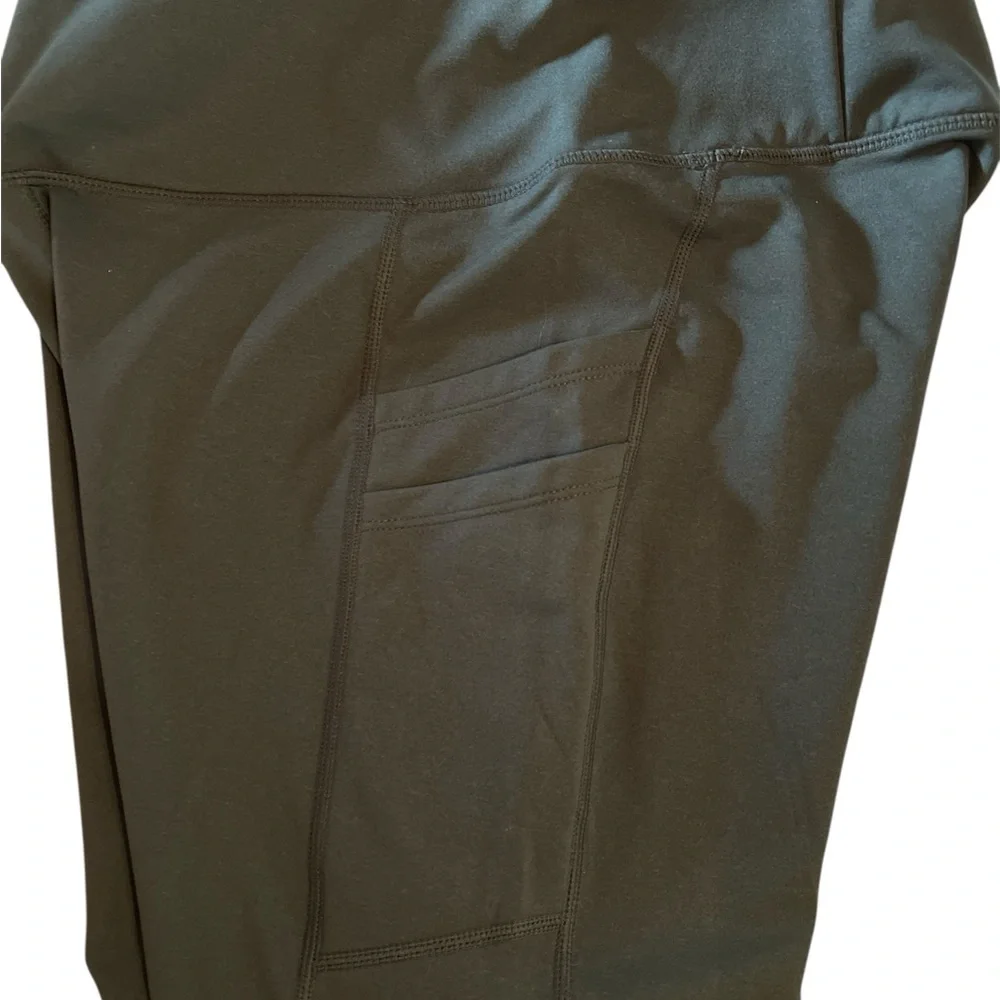NWT baleaf Women's Fleece Lined Leggings M, greenWater Resistant Thermal Pockets - Picture 5 of 5